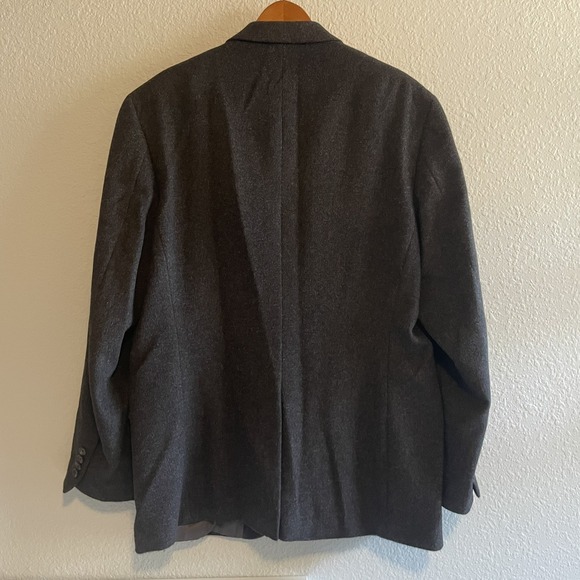 Lauren Ralph Lauren 100% Camel Hair Blazer Sport Coat Size 46L Gray 2-Button - Picture 2 of 6